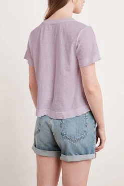 Velvet By Graham & Spencer Womens LULA COTTON SLUB SWING TEE