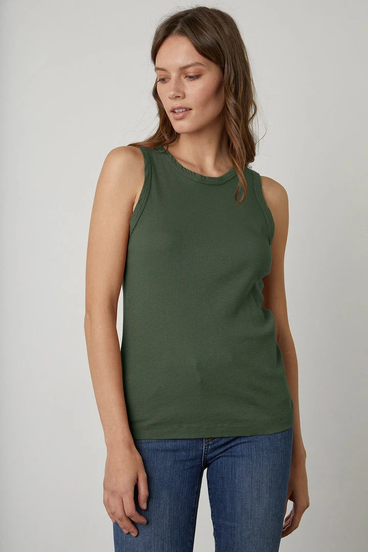 Velvet By Graham & Spencer Womens MAXIE RIBBED TANK TOP 3 Velvet By Graham & Spencer Womens MAXIE RIBBED TANK TOP