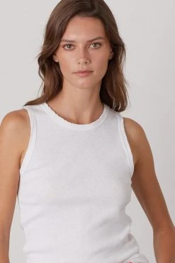 Velvet By Graham & Spencer Womens MAXIE RIBBED TANK TOP