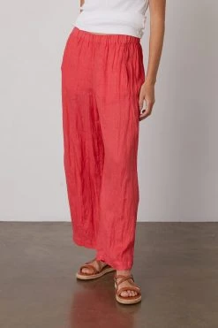Velvet By Graham & Spencer Womens LOLA LINEN PANT 93 Velvet By Graham & Spencer Womens LOLA LINEN PANT