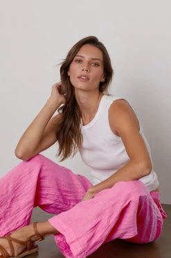 Velvet By Graham & Spencer Womens LOLA LINEN PANT 78 Velvet By Graham & Spencer Womens LOLA LINEN PANT