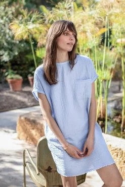 Velvet By Graham & Spencer HANNA COTTON SLUB MIX DRESS Womens 21 Velvet By Graham & Spencer HANNA COTTON SLUB MIX DRESS Womens