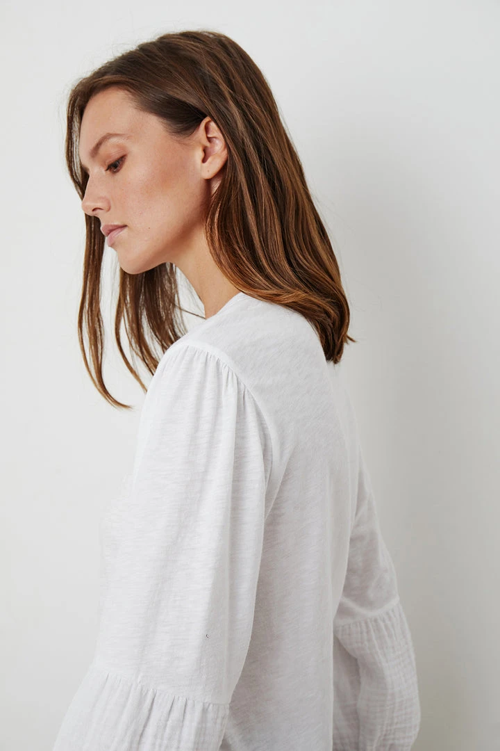 Velvet By Graham & Spencer Womens MARIEL PUFF SLEEVE TEE 4 Velvet By Graham & Spencer Womens MARIEL PUFF SLEEVE TEE