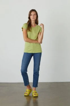 Velvet By Graham & Spencer ODELIA COTTON SLUB CREW NECK TEE 37 Velvet By Graham & Spencer ODELIA COTTON SLUB CREW NECK TEE
