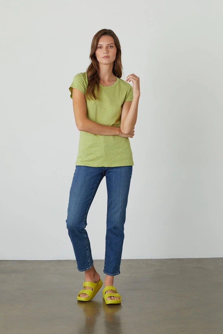 Velvet By Graham & Spencer ODELIA COTTON SLUB CREW NECK TEE 12 Velvet By Graham & Spencer ODELIA COTTON SLUB CREW NECK TEE