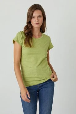 Velvet By Graham & Spencer ODELIA COTTON SLUB CREW NECK TEE 35 Velvet By Graham & Spencer ODELIA COTTON SLUB CREW NECK TEE