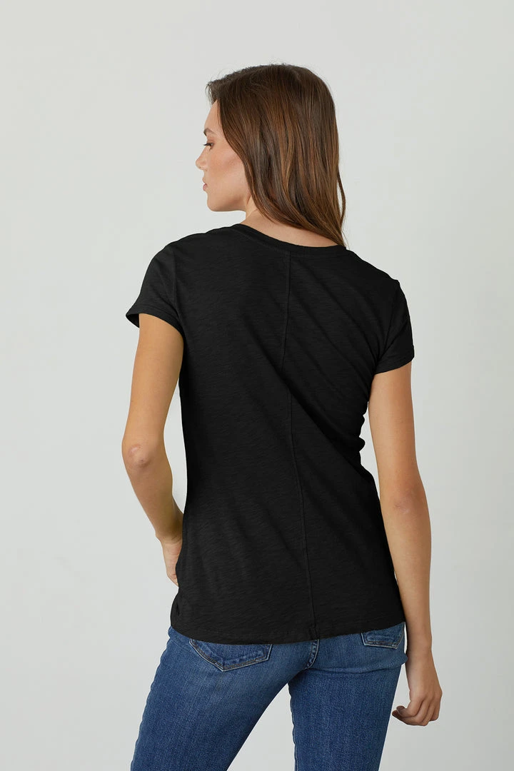 Velvet By Graham & Spencer ODELIA COTTON SLUB CREW NECK TEE 20 Velvet By Graham & Spencer ODELIA COTTON SLUB CREW NECK TEE
