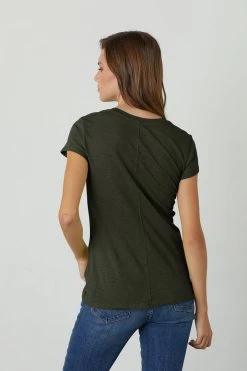 Velvet By Graham & Spencer ODELIA COTTON SLUB CREW NECK TEE 50 Velvet By Graham & Spencer ODELIA COTTON SLUB CREW NECK TEE