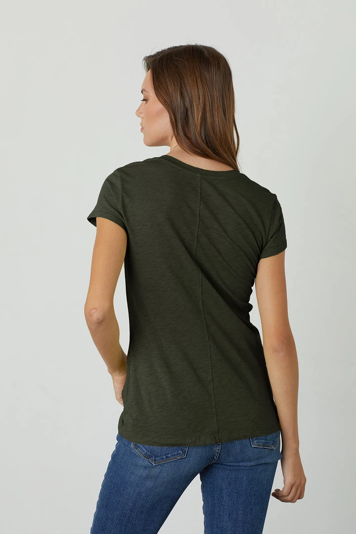 Velvet By Graham & Spencer ODELIA COTTON SLUB CREW NECK TEE 25 Velvet By Graham & Spencer ODELIA COTTON SLUB CREW NECK TEE