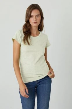 Velvet By Graham & Spencer ODELIA COTTON SLUB CREW NECK TEE