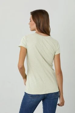 Velvet By Graham & Spencer ODELIA COTTON SLUB CREW NECK TEE