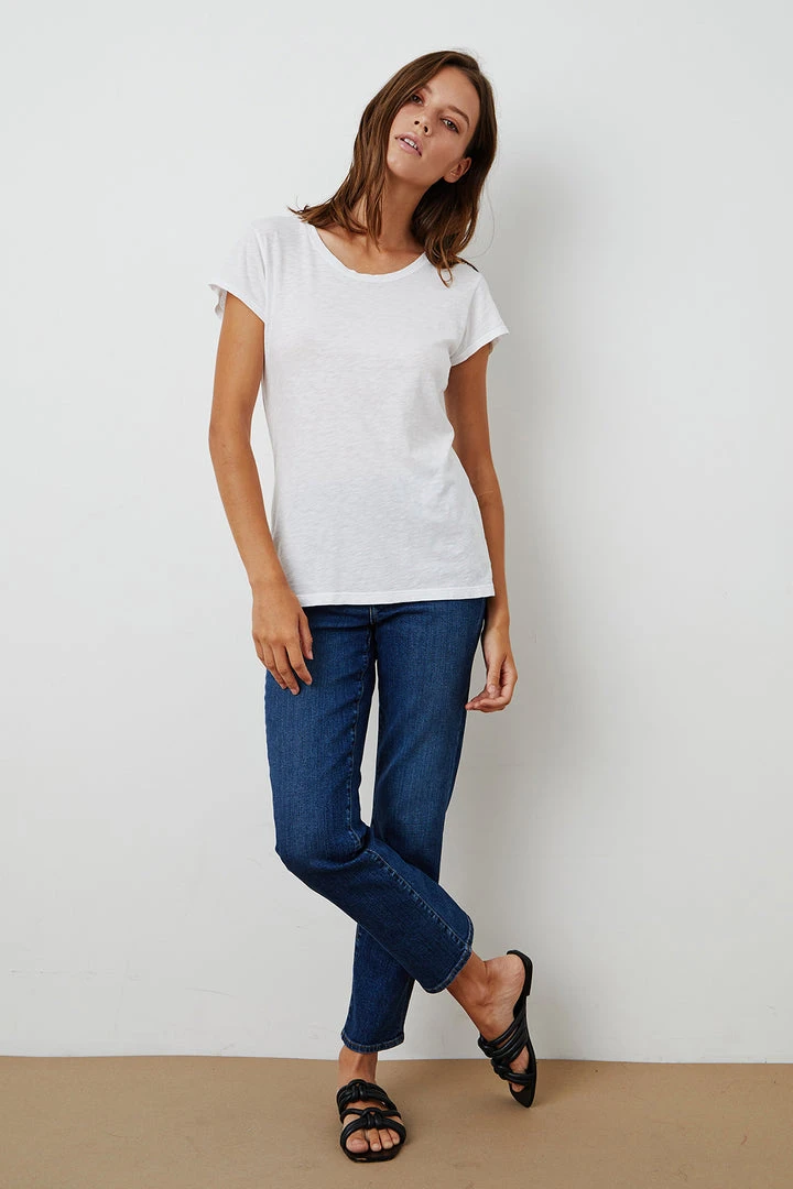 Velvet By Graham & Spencer ODELIA COTTON SLUB CREW NECK TEE 15 Velvet By Graham & Spencer ODELIA COTTON SLUB CREW NECK TEE