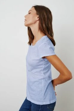 Velvet By Graham & Spencer ODELIA COTTON SLUB CREW NECK TEE
