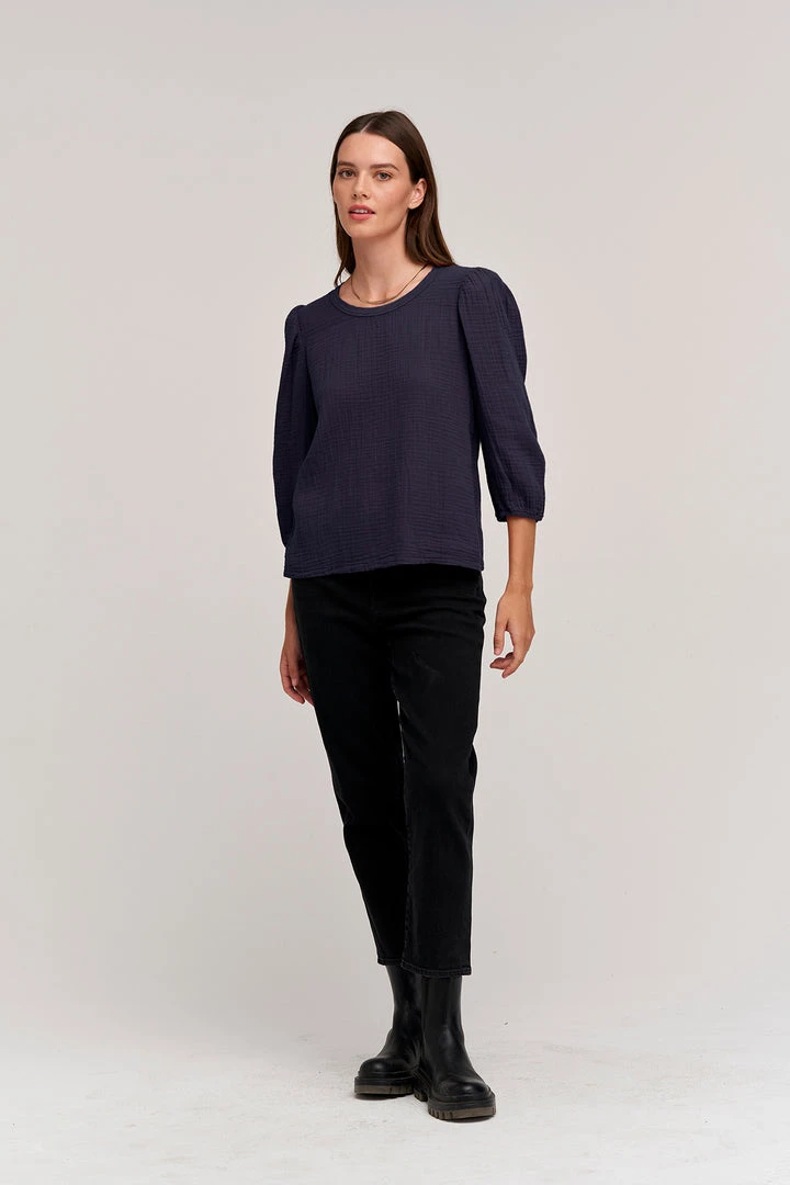 Velvet By Graham & Spencer REEBA COTTON CONTRAST TEE Womens 9 Velvet By Graham & Spencer REEBA COTTON CONTRAST TEE Womens