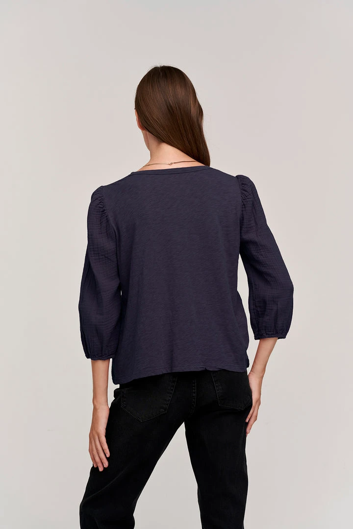 Velvet By Graham & Spencer REEBA COTTON CONTRAST TEE Womens 10 Velvet By Graham & Spencer REEBA COTTON CONTRAST TEE Womens