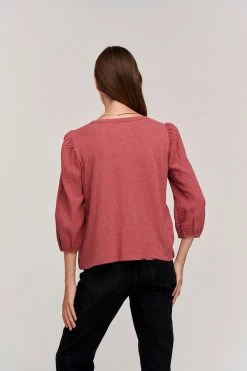 Velvet By Graham & Spencer REEBA COTTON CONTRAST TEE Womens 14 Velvet By Graham & Spencer REEBA COTTON CONTRAST TEE Womens