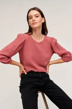 Velvet By Graham & Spencer REEBA COTTON CONTRAST TEE Womens 13 Velvet By Graham & Spencer REEBA COTTON CONTRAST TEE Womens