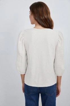 Velvet By Graham & Spencer Womens REEBA COTTON CONTRAST TOP