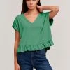 Velvet By Graham & Spencer Womens RHYE V-NECK TEE 2 Velvet By Graham & Spencer Womens RHYE V-NECK TEE