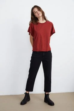 Velvet By Graham & Spencer SUNNI CREW NECK TEE Womens