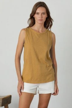Velvet By Graham & Spencer TAURUS COTTON SLUB TANK Womens 22 Velvet By Graham & Spencer TAURUS COTTON SLUB TANK Womens