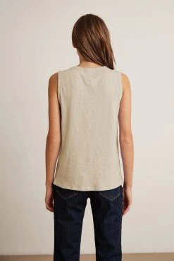Velvet By Graham & Spencer Womens TAURUS COTTON SLUB TANK 99 Velvet By Graham & Spencer Womens TAURUS COTTON SLUB TANK