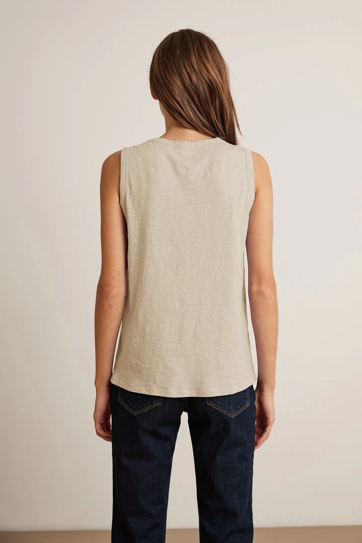 Velvet By Graham & Spencer Womens TAURUS COTTON SLUB TANK 50 Velvet By Graham & Spencer Womens TAURUS COTTON SLUB TANK