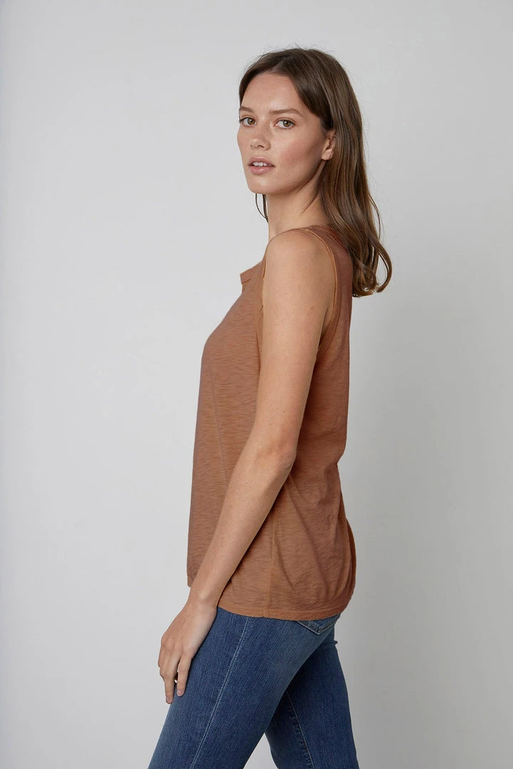 Velvet By Graham & Spencer TAURUS COTTON SLUB TANK Womens 4 Velvet By Graham & Spencer TAURUS COTTON SLUB TANK Womens