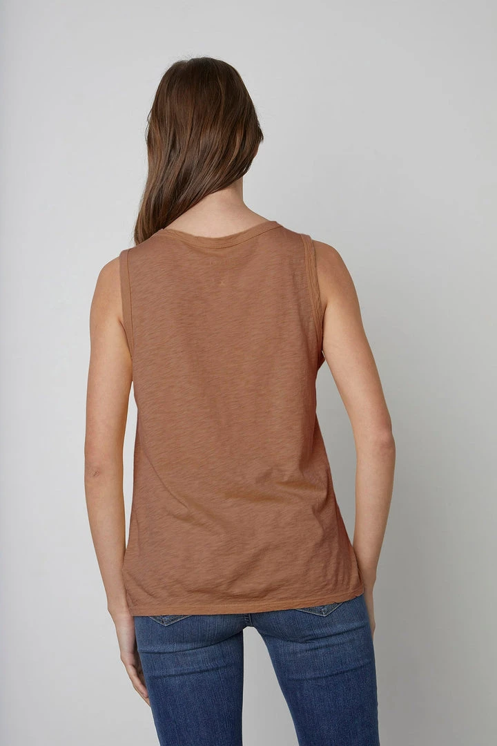 Velvet By Graham & Spencer TAURUS COTTON SLUB TANK Womens 5 Velvet By Graham & Spencer TAURUS COTTON SLUB TANK Womens