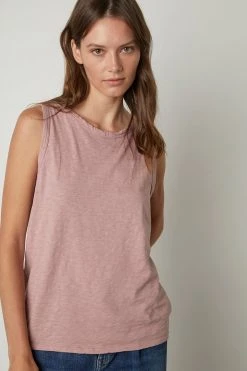 Velvet By Graham & Spencer TAURUS COTTON SLUB TANK Womens 24 Velvet By Graham & Spencer TAURUS COTTON SLUB TANK Womens