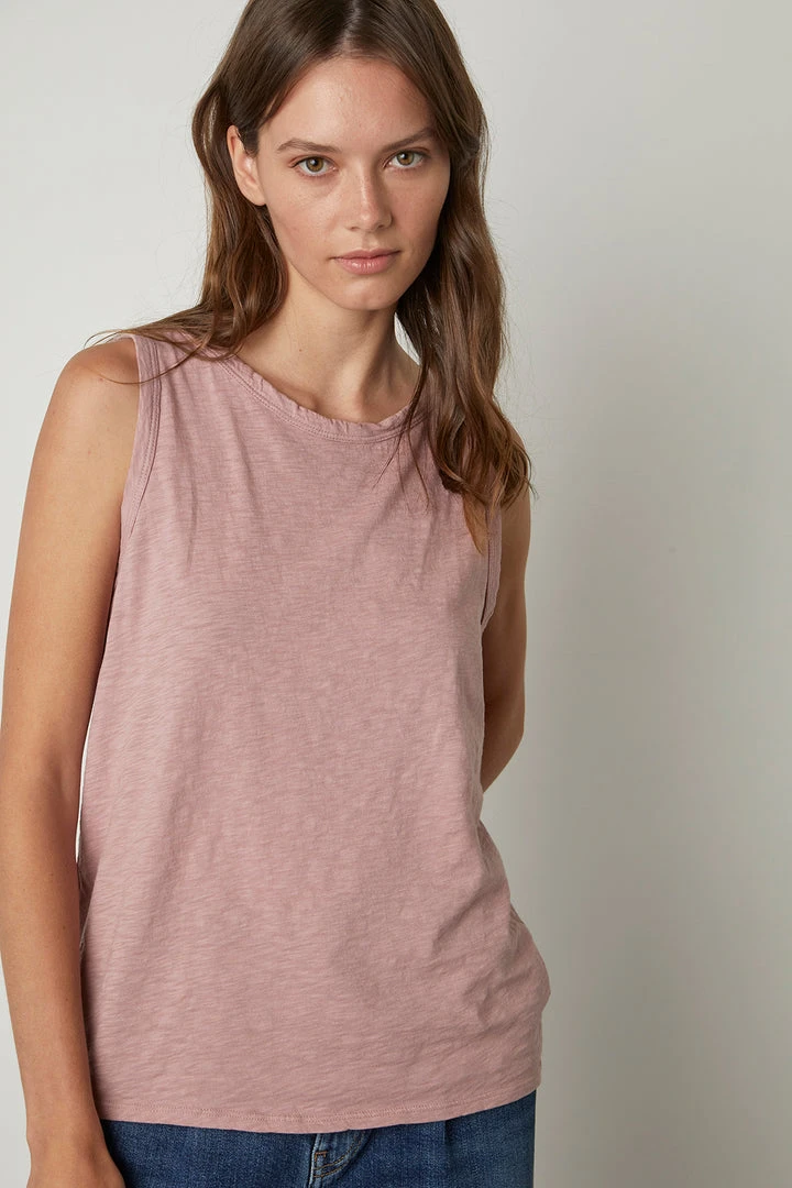 Velvet By Graham & Spencer TAURUS COTTON SLUB TANK Womens 9 Velvet By Graham & Spencer TAURUS COTTON SLUB TANK Womens