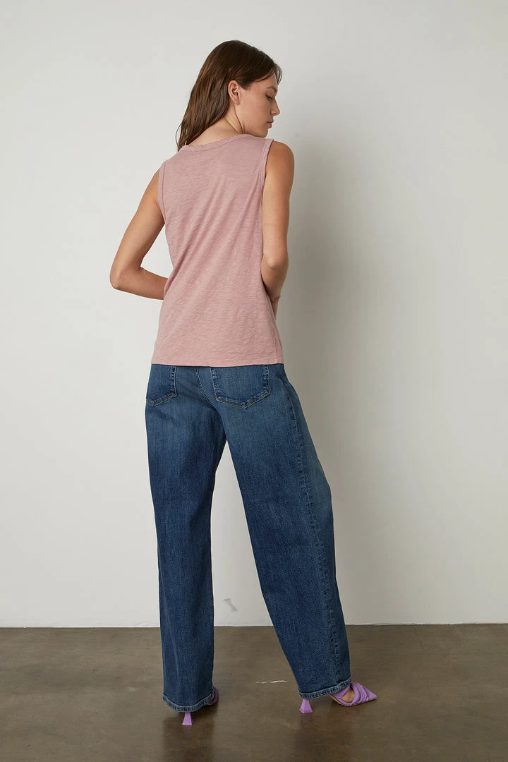 Velvet By Graham & Spencer TAURUS COTTON SLUB TANK Womens 12 Velvet By Graham & Spencer TAURUS COTTON SLUB TANK Womens