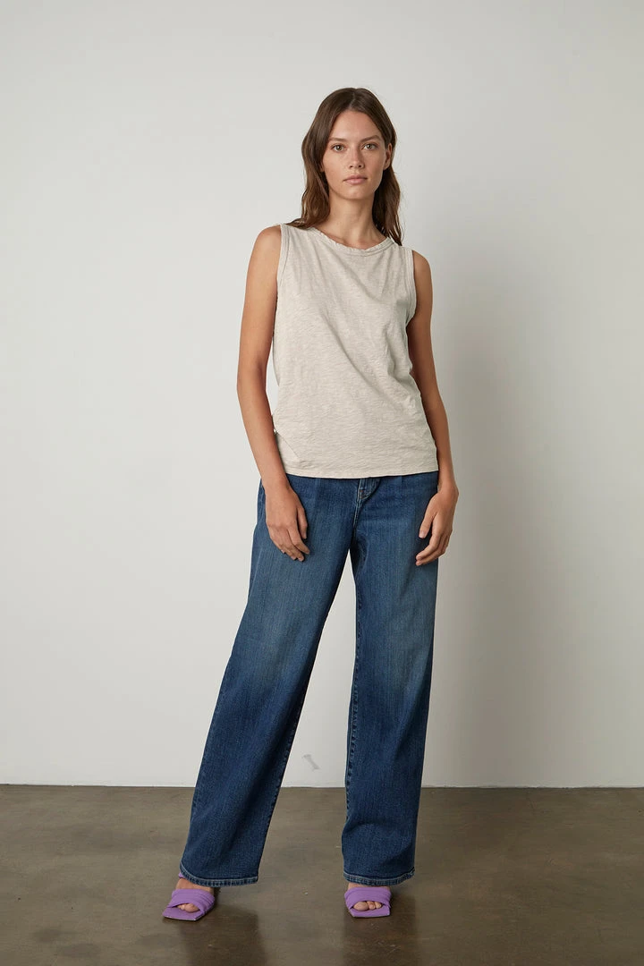 Velvet By Graham & Spencer Womens TAURUS COTTON SLUB TANK 7 Velvet By Graham & Spencer Womens TAURUS COTTON SLUB TANK