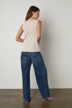 Velvet By Graham & Spencer Womens TAURUS COTTON SLUB TANK 55 Velvet By Graham & Spencer Womens TAURUS COTTON SLUB TANK