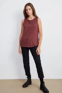 Velvet By Graham & Spencer Womens TAURUS COTTON SLUB TANK 82 Velvet By Graham & Spencer Womens TAURUS COTTON SLUB TANK