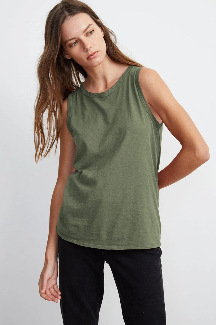 Velvet By Graham & Spencer Womens TAURUS COTTON SLUB TANK 39 Velvet By Graham & Spencer Womens TAURUS COTTON SLUB TANK