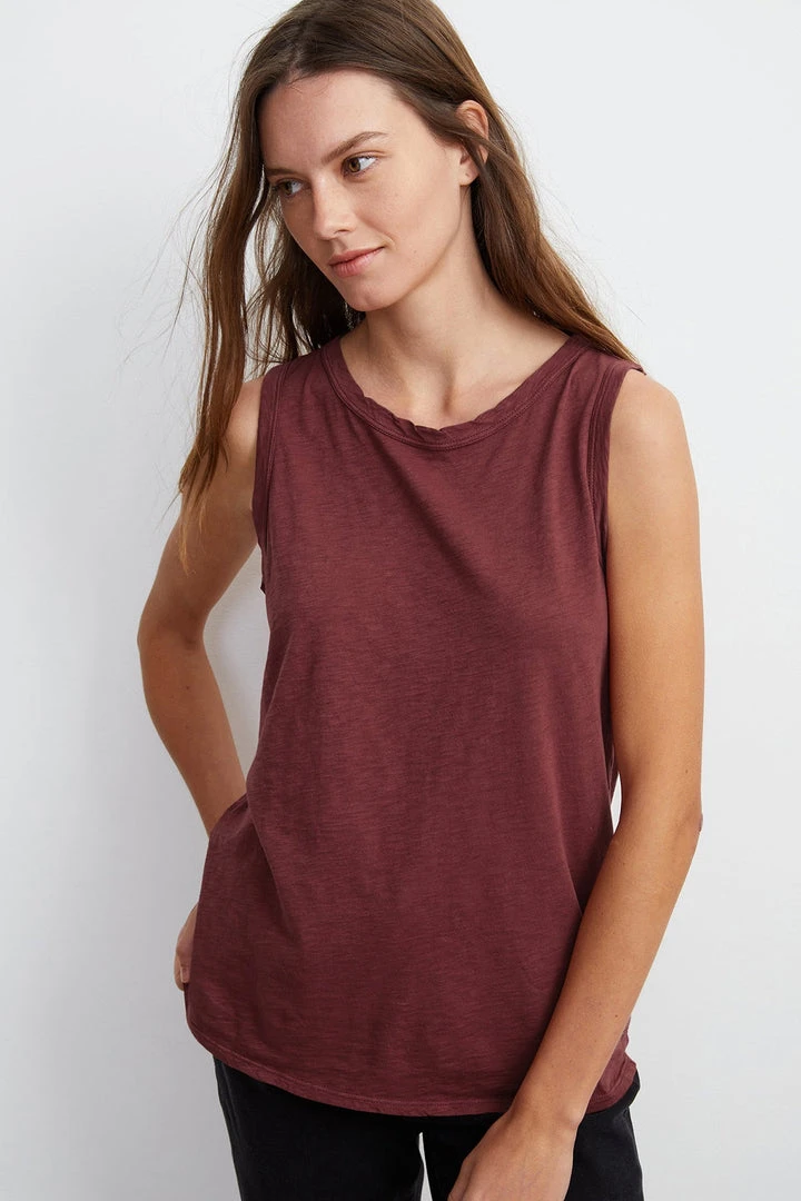 Velvet By Graham & Spencer Womens TAURUS COTTON SLUB TANK 37 Velvet By Graham & Spencer Womens TAURUS COTTON SLUB TANK