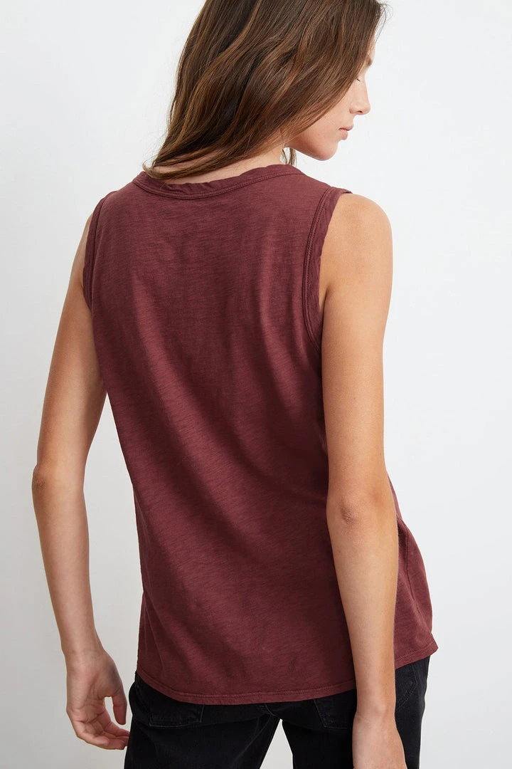 Velvet By Graham & Spencer Womens TAURUS COTTON SLUB TANK 35 Velvet By Graham & Spencer Womens TAURUS COTTON SLUB TANK