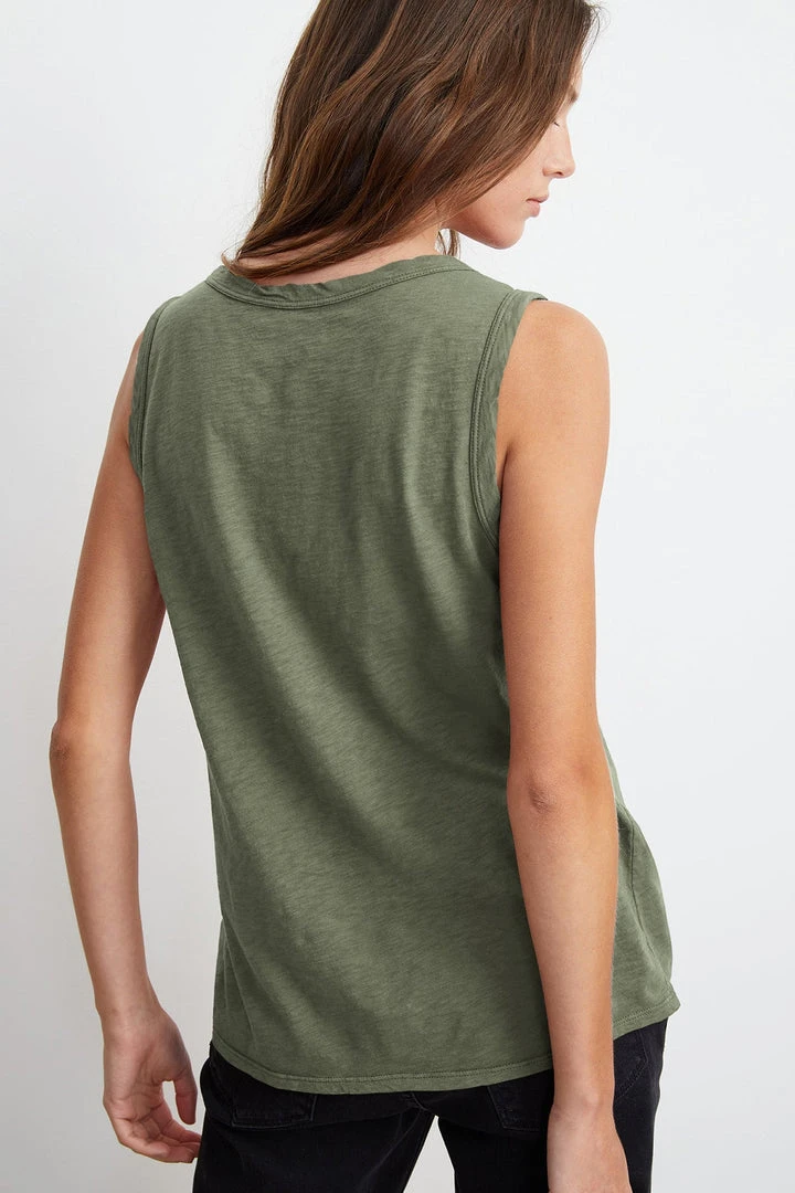 Velvet By Graham & Spencer Womens TAURUS COTTON SLUB TANK 41 Velvet By Graham & Spencer Womens TAURUS COTTON SLUB TANK