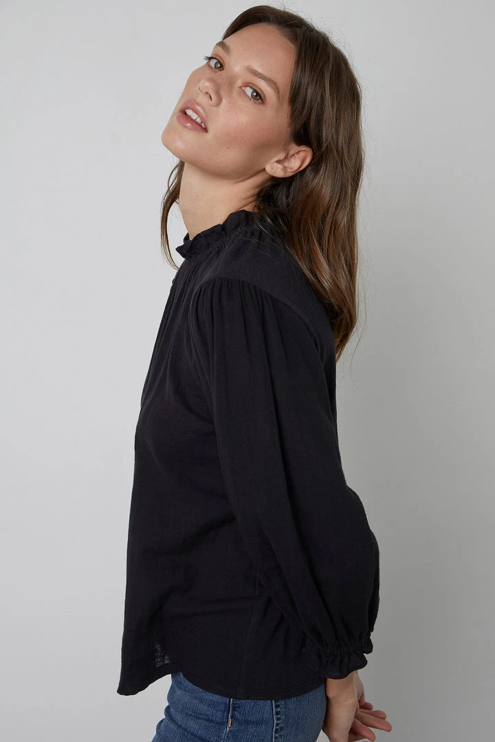 Velvet By Graham & Spencer TEAGAN PUFF SLEEVE TEE Womens 4 Velvet By Graham & Spencer TEAGAN PUFF SLEEVE TEE Womens