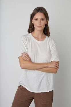 Velvet By Graham & Spencer TERA COTTON SLUB TEE Womens 10 Velvet By Graham & Spencer TERA COTTON SLUB TEE Womens