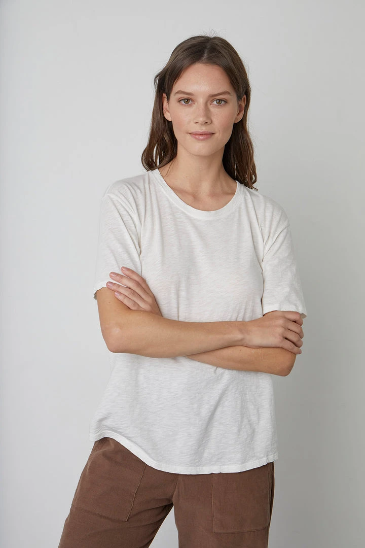 Velvet By Graham & Spencer TERA COTTON SLUB TEE Womens 6 Velvet By Graham & Spencer TERA COTTON SLUB TEE Womens