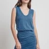 Velvet By Graham & Spencer Womens THEODORA COTTON SLUB TANK DRESS 2 Velvet By Graham & Spencer Womens THEODORA COTTON SLUB TANK DRESS