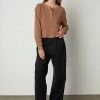 Velvet By Graham & Spencer BONNIE CROPPED HENLEY Womens 1 Velvet By Graham & Spencer BONNIE CROPPED HENLEY Womens