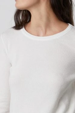 Velvet By Graham & Spencer CAROLINA COTTON THERMAL TEE Womens 11 Velvet By Graham & Spencer CAROLINA COTTON THERMAL TEE Womens