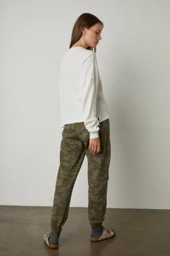 Velvet By Graham & Spencer PAIGE OVERSIZED COTTON THERMAL TEE Womens