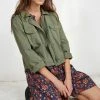Velvet By Graham & Spencer Womens DIXIE CROPPED ARMY JACKET