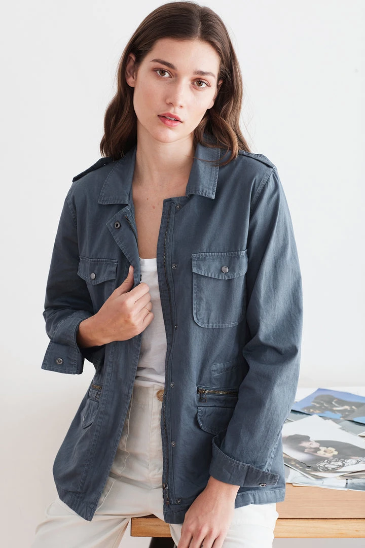 Velvet By Graham & Spencer RUBY LIGHT-WEIGHT ARMY JACKET Womens 5 Velvet By Graham & Spencer RUBY LIGHT-WEIGHT ARMY JACKET Womens