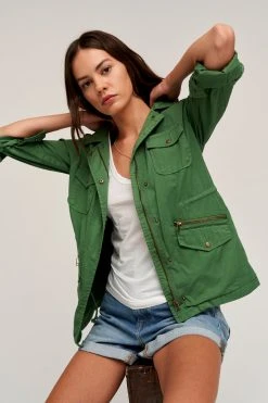 Velvet By Graham & Spencer RUBY LIGHT-WEIGHT ARMY JACKET Womens 46 Velvet By Graham & Spencer RUBY LIGHT-WEIGHT ARMY JACKET Womens