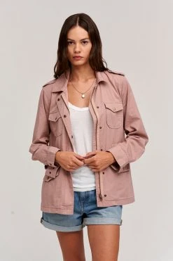 Velvet By Graham & Spencer RUBY LIGHT-WEIGHT ARMY JACKET Womens 51 Velvet By Graham & Spencer RUBY LIGHT-WEIGHT ARMY JACKET Womens